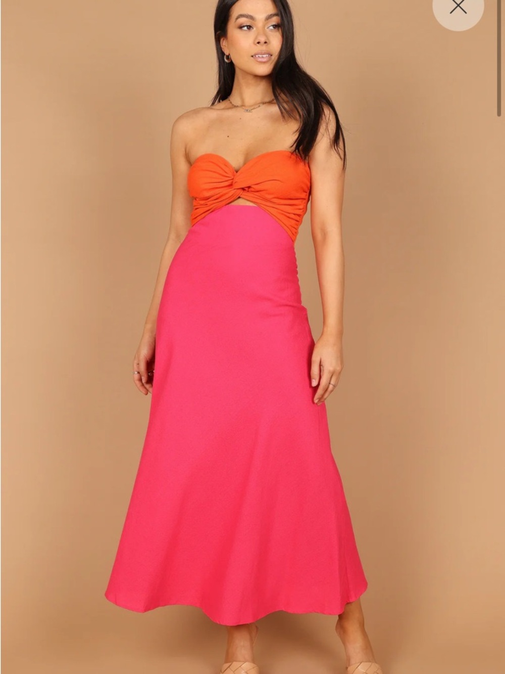 Petal & Pup Rosetta Dress - Fuschia/Orange